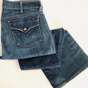 CITIZENS OF HUMANITY Medium Wash Wide Flare Leg Flap Pocket Jeans